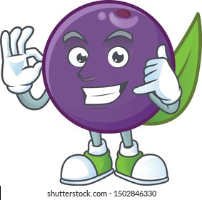 Call me acai berries character for fresh fruit
