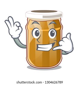 Call me almond butter isolated in the mascot