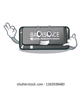 Call me backspace button on a computer character