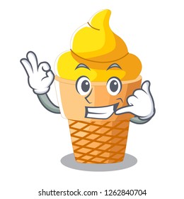 Call me banana ice cream in cone character