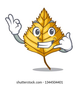 Call me birch leaves next the cartoon tree