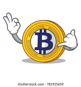 Call me Bitcoin Gold character cartoon