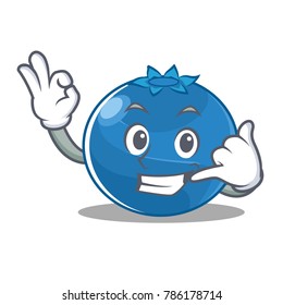 Call me blueberry character cartoon style