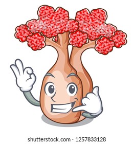 Call me bottle shaped tree on a cartoon