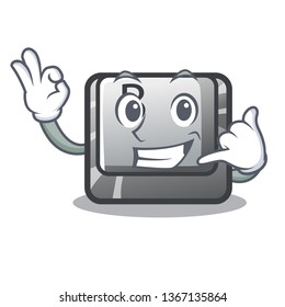 Call me button B in the character shape
