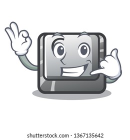 Call me button C installed on cartoon computer