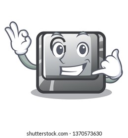 Call me button G installed on mascot computer