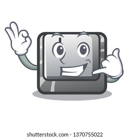 Call me button I isolated in the cartoon