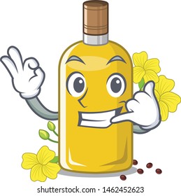 Call me canola oil poured into cartoon glass
