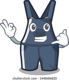 Call me cartoon overalls are placed in bag