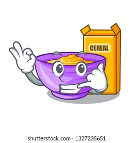 Call me cereal box isolated with the cartoons