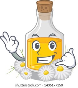 Call me chamomile oil placed in cartoon bottle