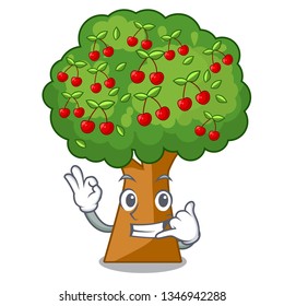 Call me cherry tree next to cartoon house