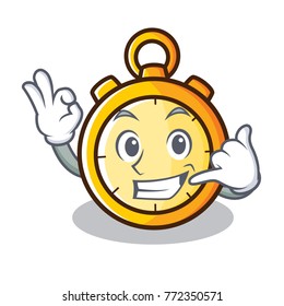 Call me chronometer character cartoon style
