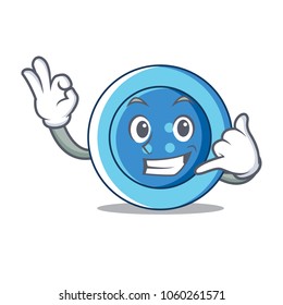 Call me clothing button character cartoon