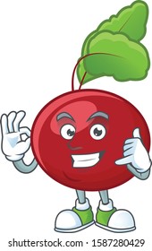 Call me cool red beet greens cartoon character design