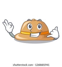 Call me cork hat in a cartoon style