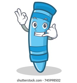 Call me crayon character cartoon style