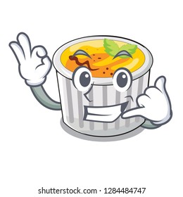 Call me creme brulee served on mascot plate