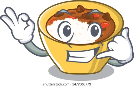 Call me curry rice in the character shape