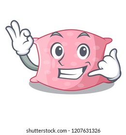 Call me cute pillow comfortable isolated on mascot