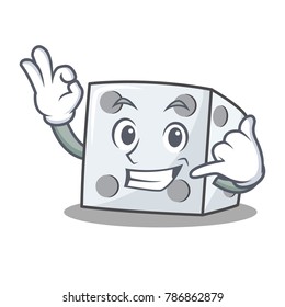 Call me dice character cartoon style