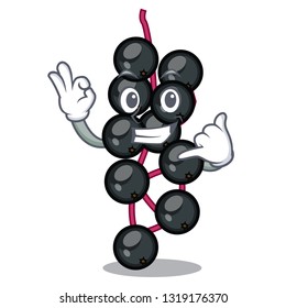 Call me elderberry fruit is isolated with characters