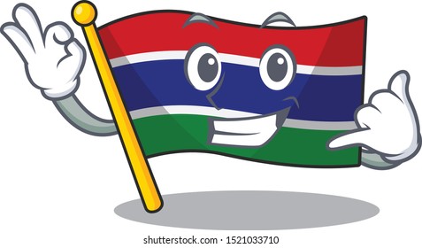 Call me flag gambia placed in mascot drawer