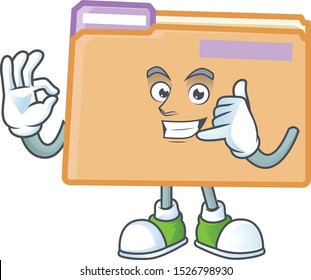 Call me folder data isolated on white background