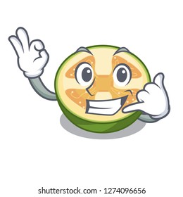 Call me fruit feijoa isolated on the mascot
