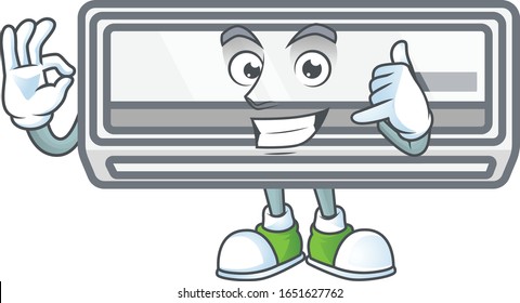 Call me funny air conditioner mascot picture style
