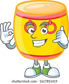 Call me funny chinese gold drum mascot picture style