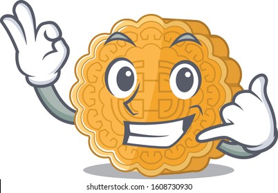 Call me funny chinese mooncake mascot picture style