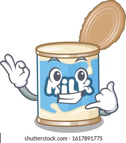 Call me funny condensed milk mascot picture style