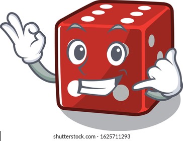 Call me funny dice mascot picture style