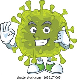 Call me funny gesture coronavirus spread mascot cartoon design