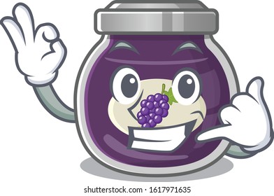 Call me funny grape jam mascot picture style