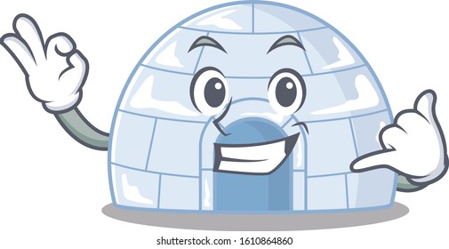 Call me funny igloo mascot picture style