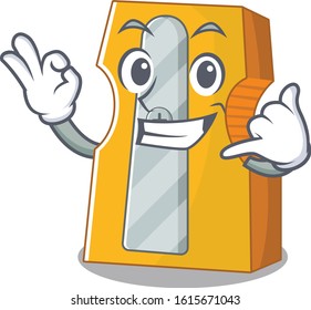 Call me funny pencil sharpener mascot picture style
