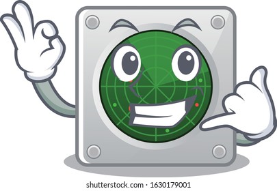 Call me funny radar mascot picture style