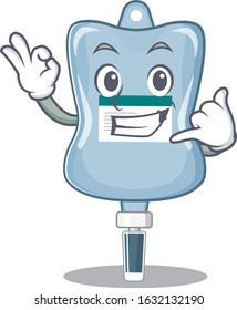 Call me funny saline bag mascot picture style