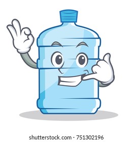 Call me gallon character cartoon style