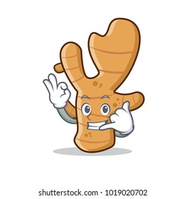 Call me ginger mascot cartoon style