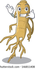 Call me ginseng in the a cartoon shape