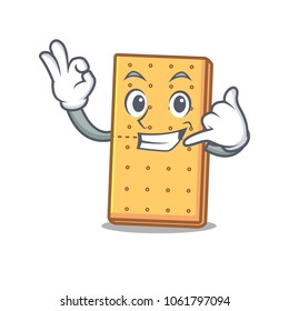 Call me graham cookies mascot cartoon