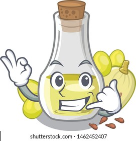 Call me grape seed oil isolated in character