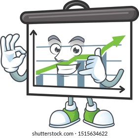 Call me up graphic board cartoon mascot style