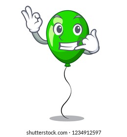 Call me green balloon on character plastic stick