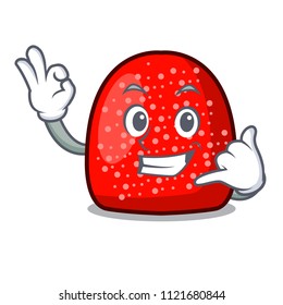 Call me gumdrop mascot cartoon style