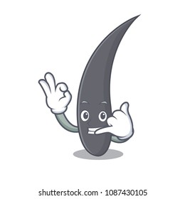 Call me hair mascot cartoon style